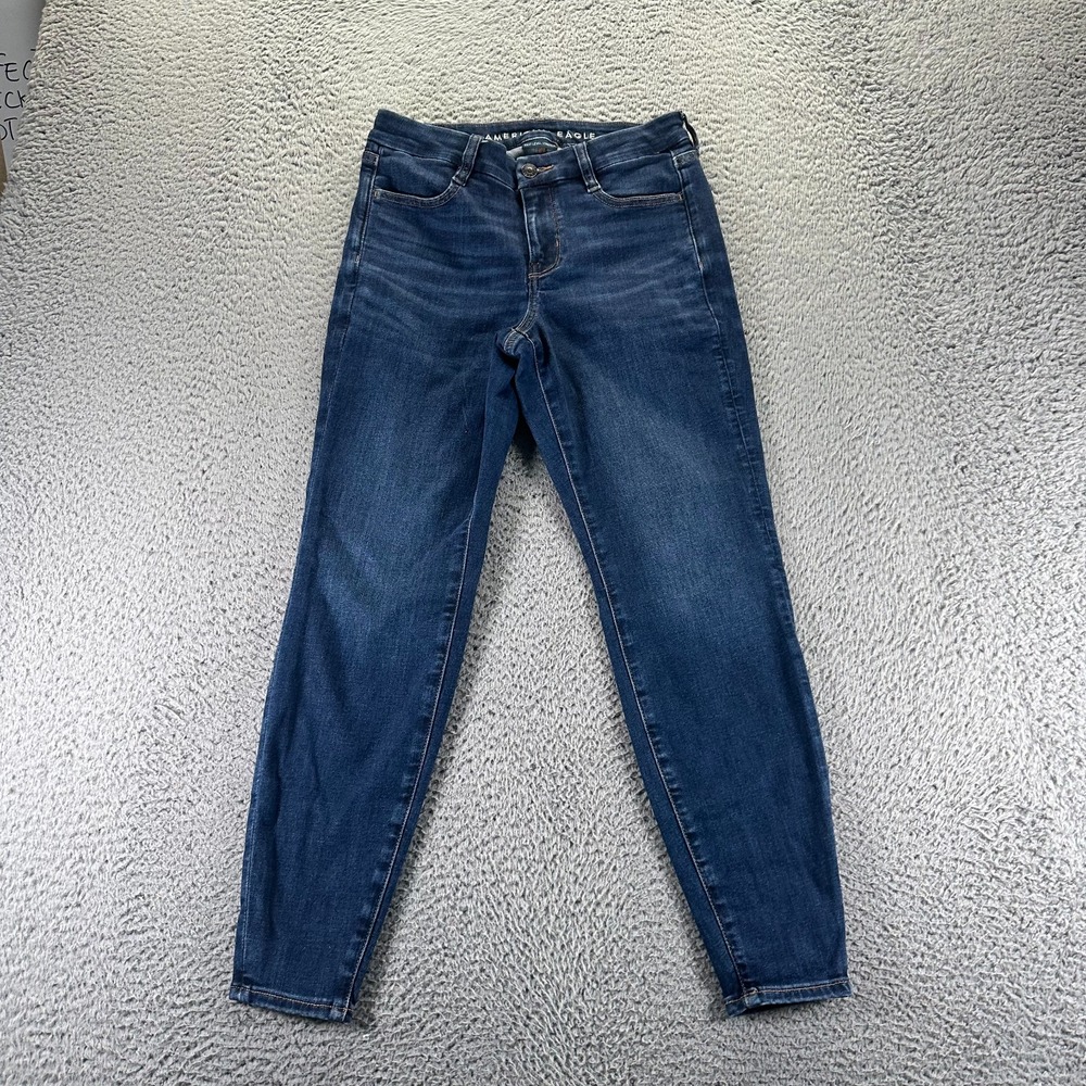 American Eagle Outfitters Jeans Womens 4 Blue Cotton Denim Jegging Curvy Hi-Rise
